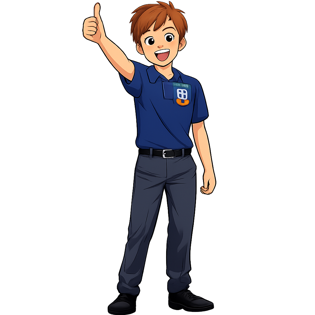 AndWhat mascot giving a thumbs up
